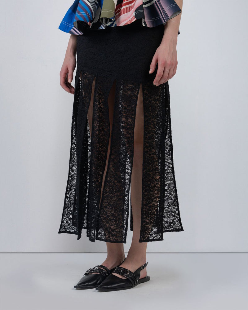 SCALPERE SKIRT - Black skirt by Leh Studios in black for women Worldwide