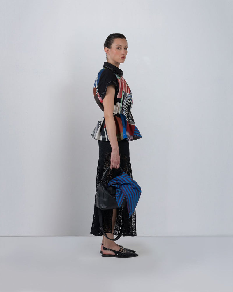 SCALPERE SKIRT - Black skirt by Leh Studios in black for women Worldwide
