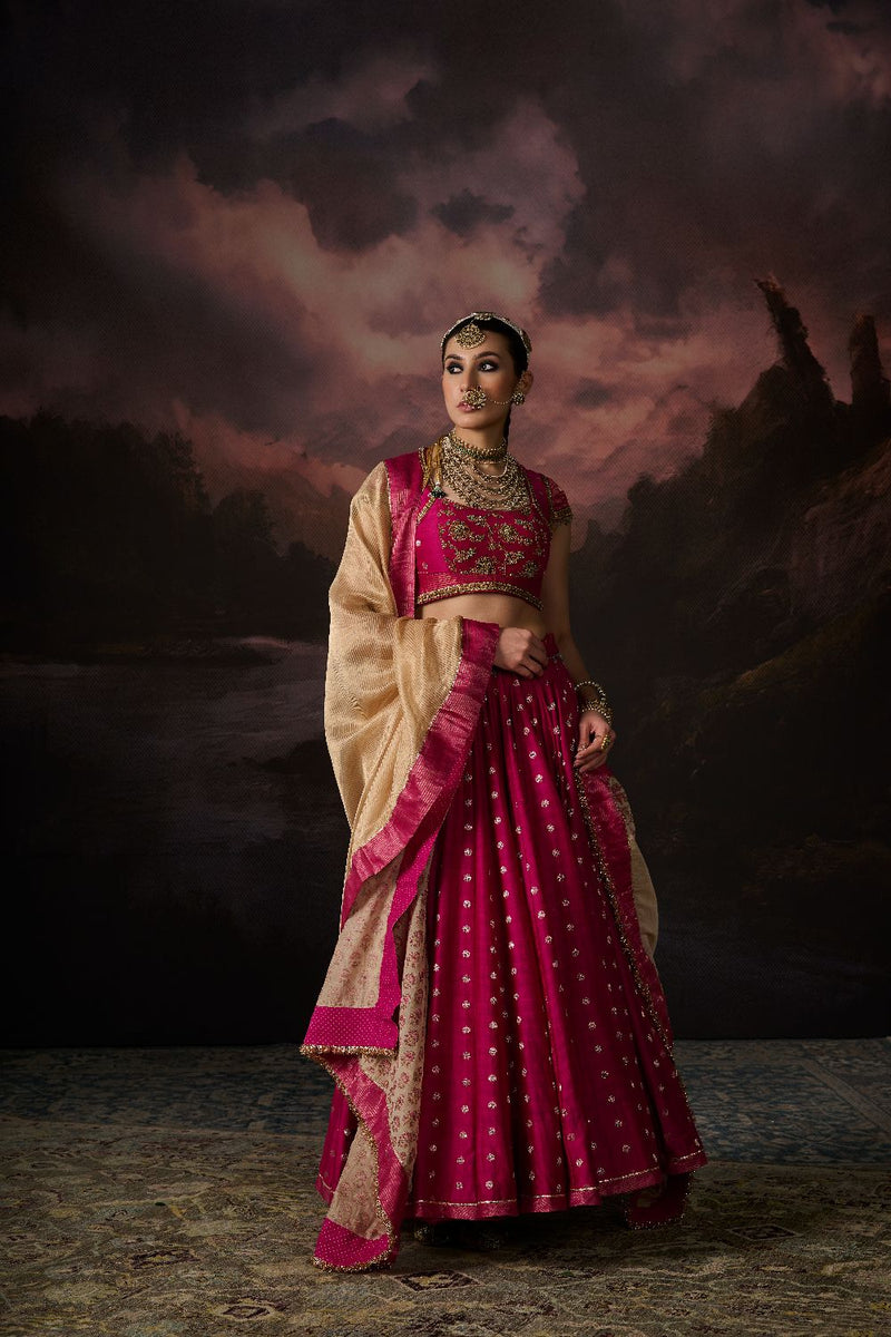 SEHAR BLOUSE silk by SWATTI KAPOOR in pink color for women Worldwide