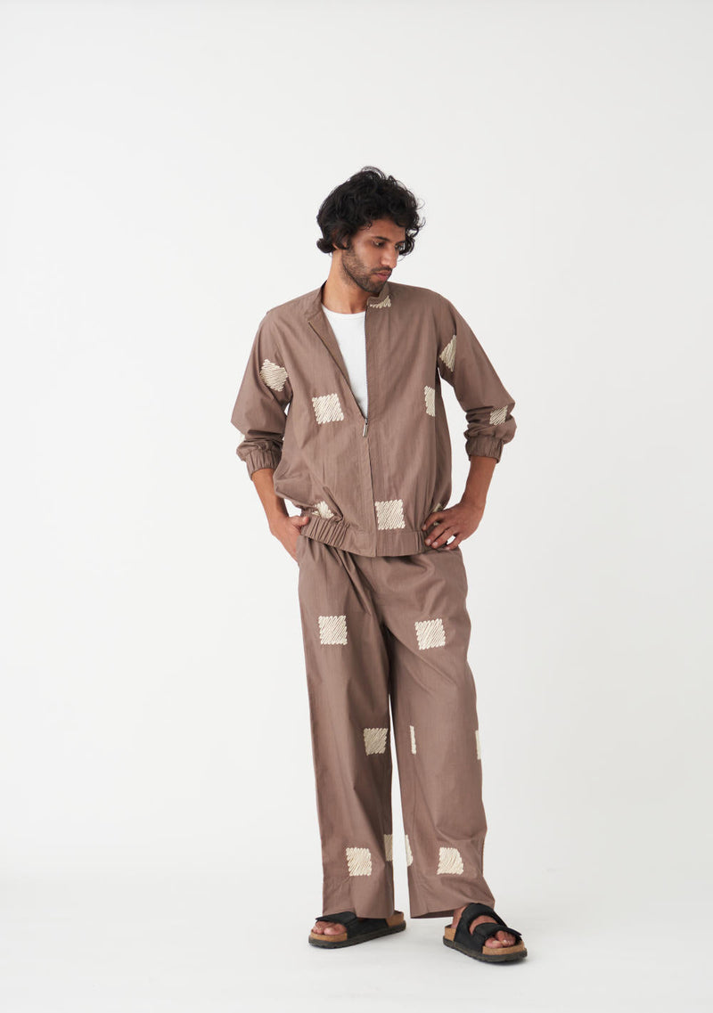 EMB. DRAWSTRING PANT - CEDAR