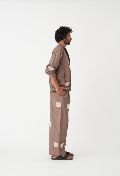 EMB.  DRAWSTRING PANT  - CEDAR