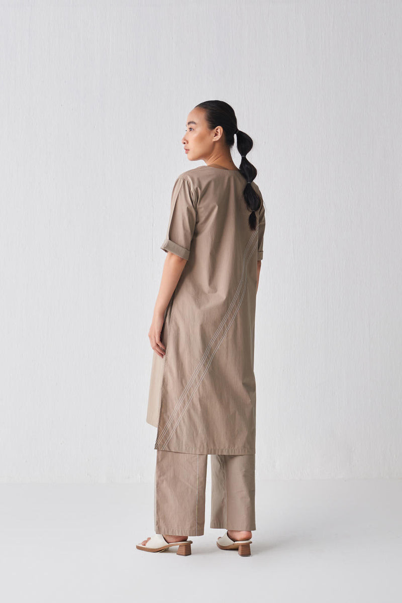 FLAP POCKET TUNIC CO-ORD (SET OF 3) Co-ord Set by THREE for women Worldwide
