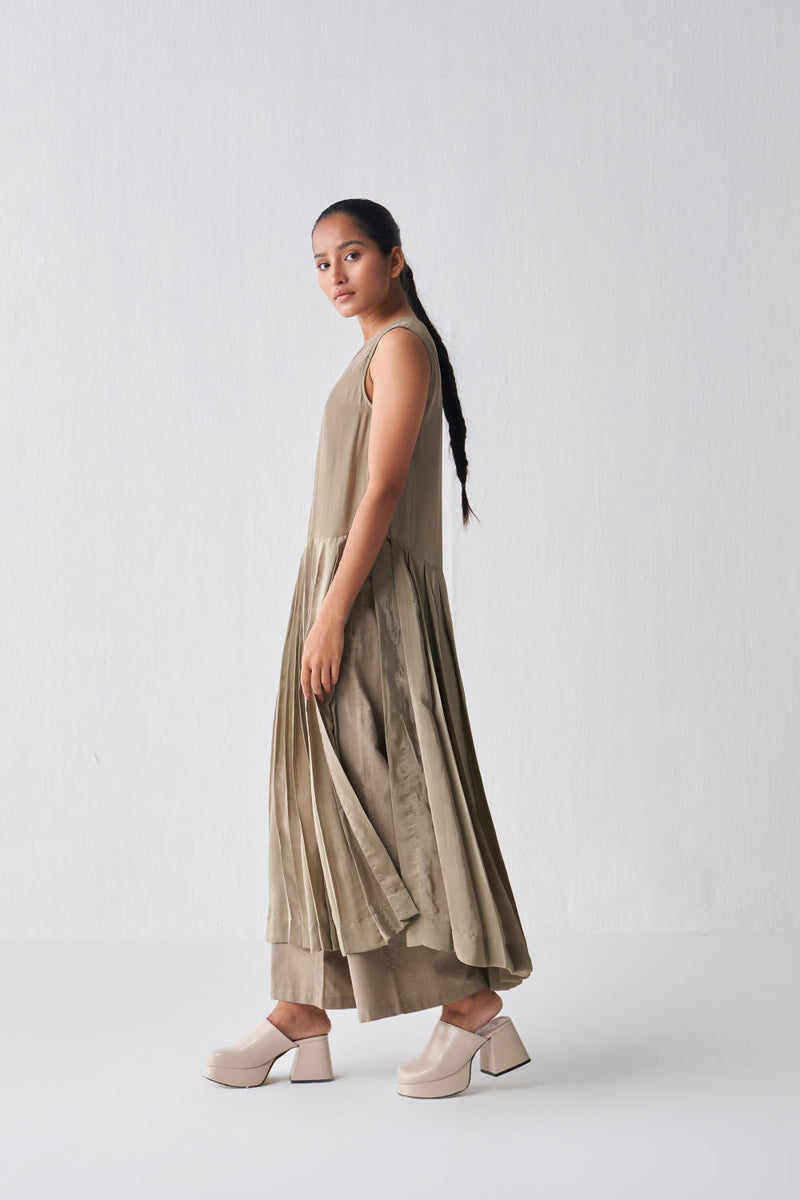 WAIST PLEAT TUNIC CO-ORD Kurta Sets,Bottoms,Top & Tunics by THREE for women Worldwide