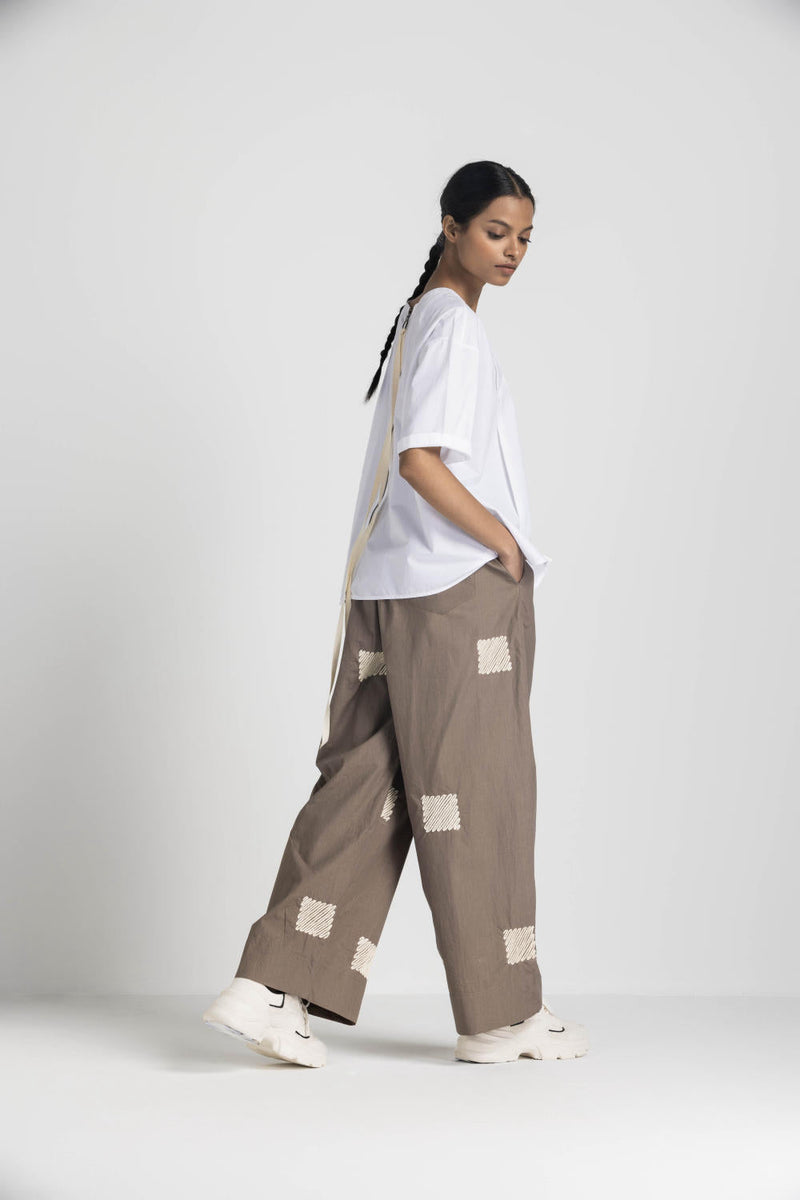 ASYMMETRIC PLEAT TOP - WHITE poplin by THREE in white color for women Worldwide