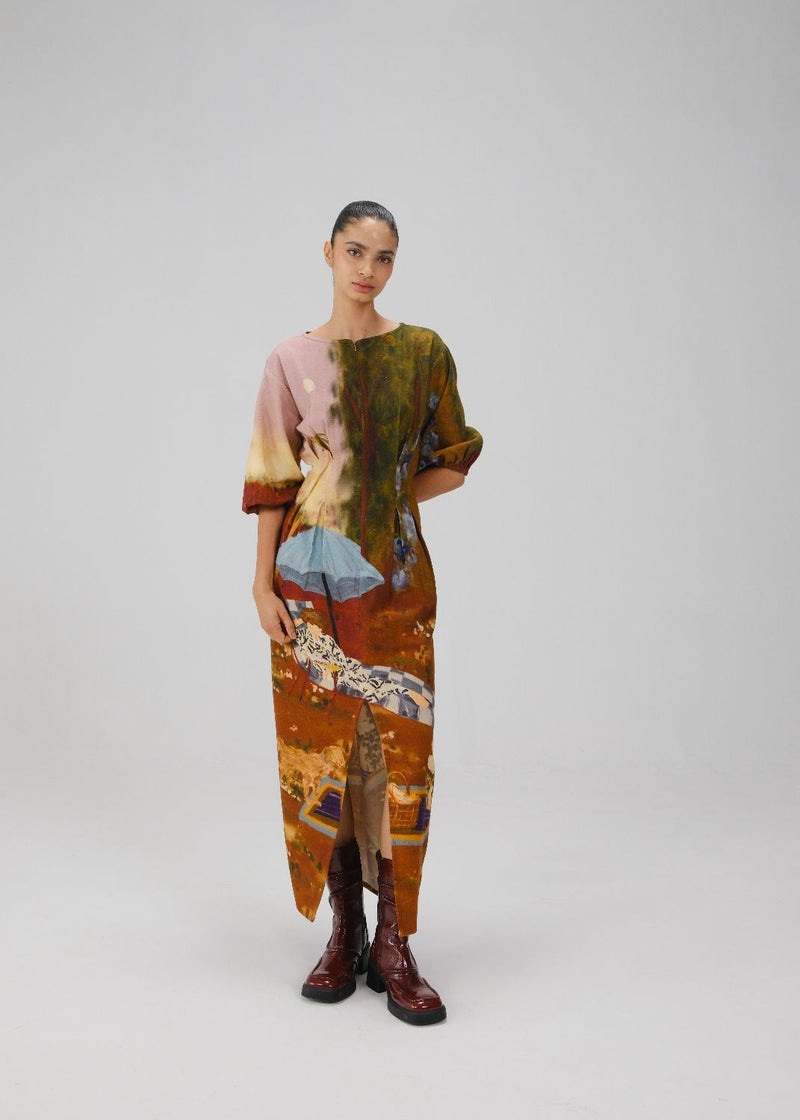 SHAFT DRESS-Lakeside cotton by CORD for women Worldwide