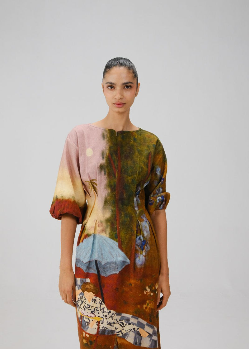 SHAFT DRESS-Lakeside cotton by CORD for women Worldwide