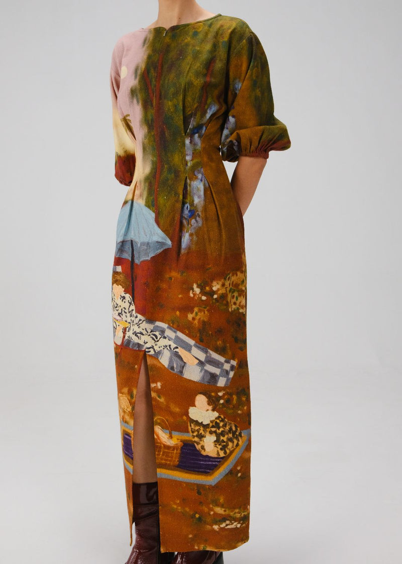 SHAFT DRESS-Lakeside cotton by CORD for women Worldwide