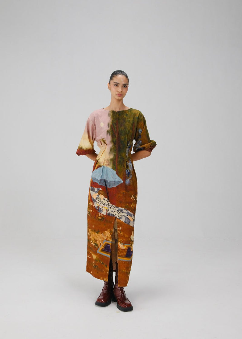 SHAFT DRESS-Lakeside cotton by CORD for women Worldwide