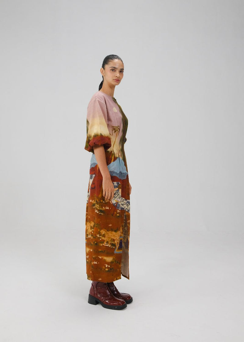 SHAFT DRESS-Lakeside cotton by CORD for women Worldwide