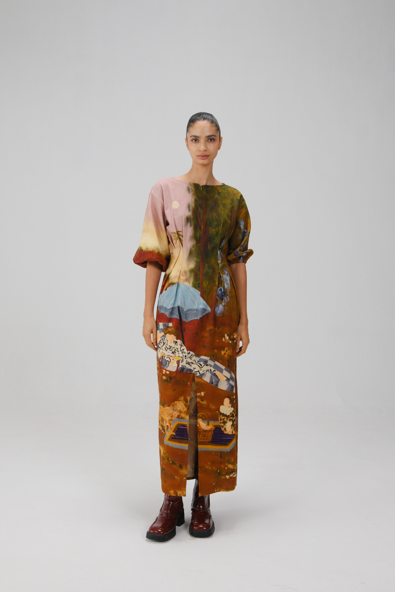 SHAFT DRESS-Lakeside cotton by CORD for women Worldwide