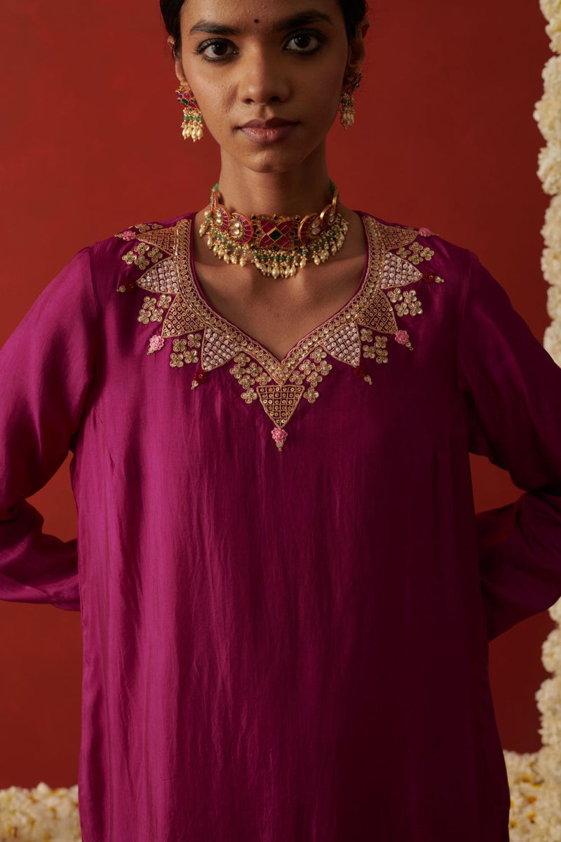 SHAILEE & AMIRA KURTA & PANT chiffon by Rashika Mittal in multi color for women Worldwide