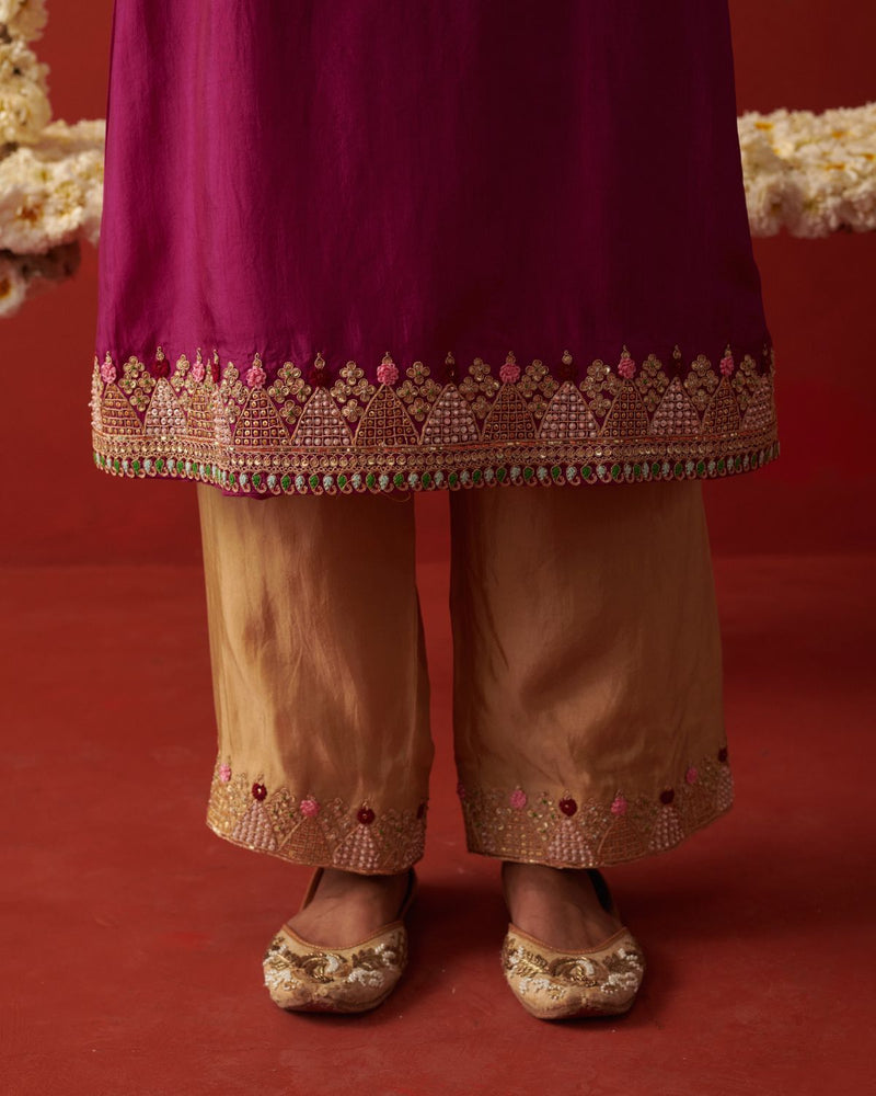 SHAILEE & AMIRA KURTA & PANT chiffon by Rashika Mittal in multi color for women Worldwide