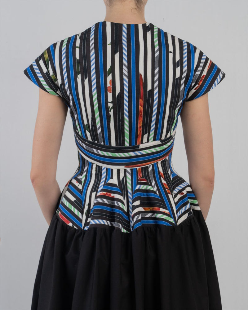 SIA DRESS - Multicolour + Black dress by Leh Studios in multicolour for women Worldwide