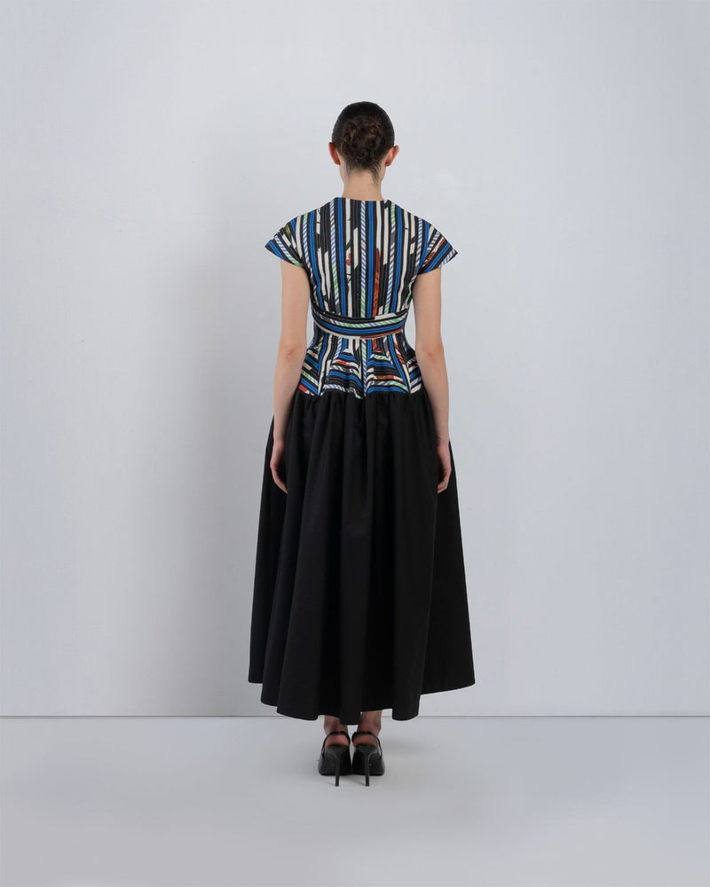 SIA DRESS - Multicolour + Black dress by Leh Studios in multicolour for women Worldwide