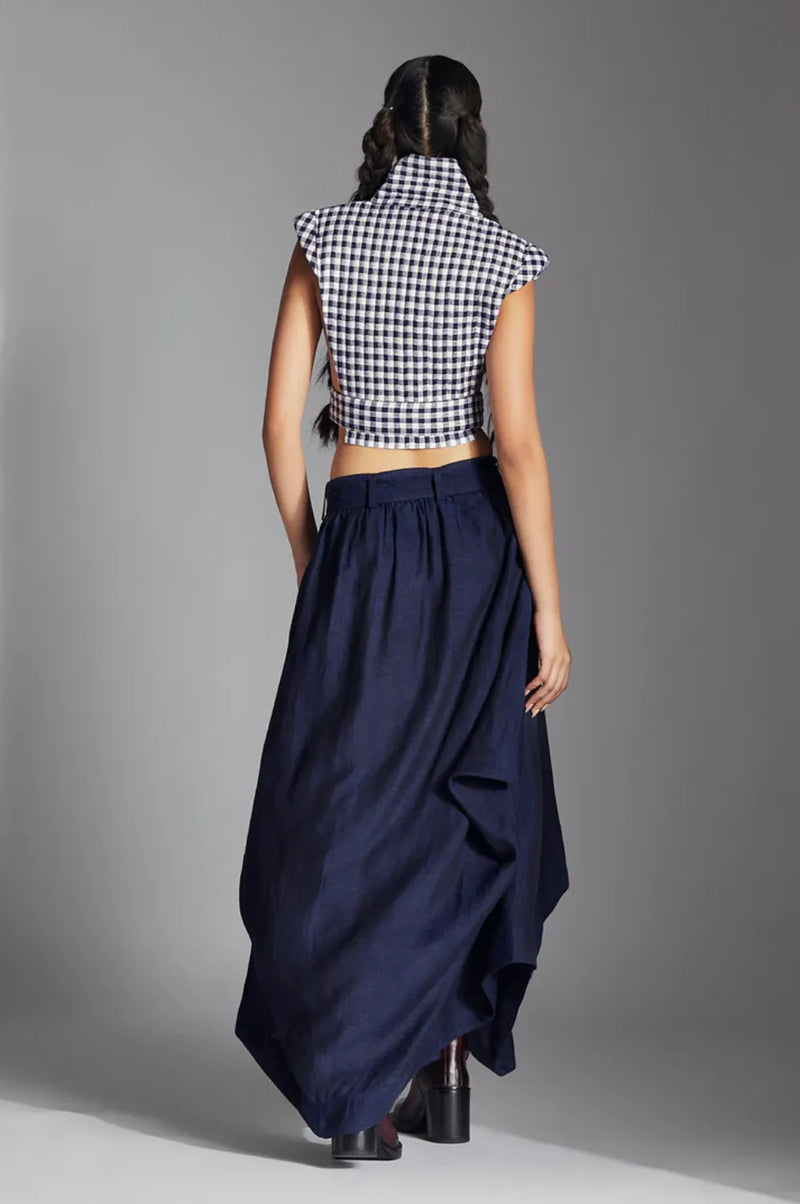 Aspen Skirt-Blue by Chola in blue color for women Worldwide