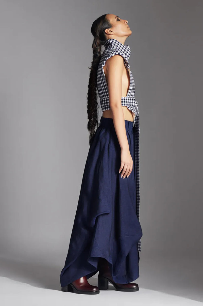 Aspen Skirt-Blue by Chola in blue color for women Worldwide