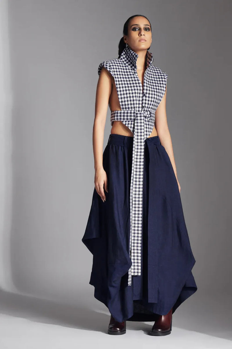 Aspen Skirt-Blue by Chola in blue color for women Worldwide