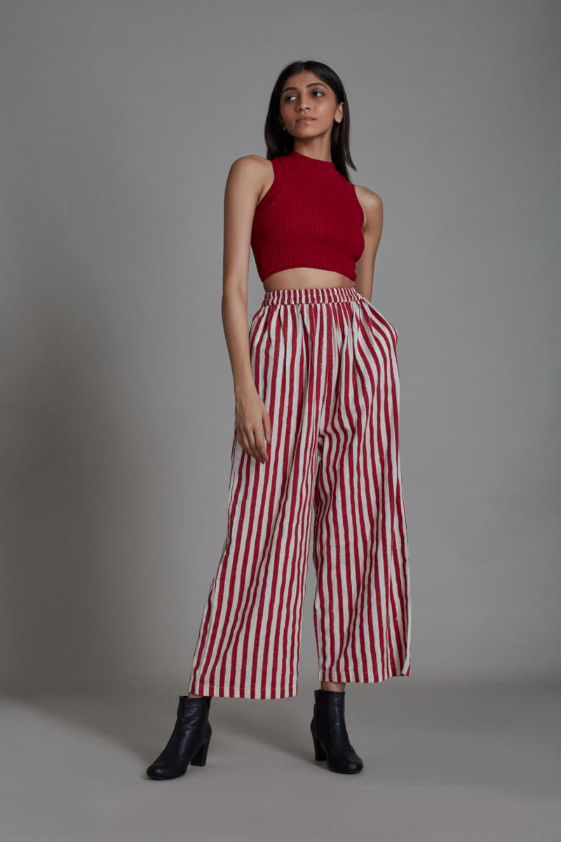 SMOCKED RE STRIPE SET Co-ord Set,Bottoms by Mati for women Worldwide