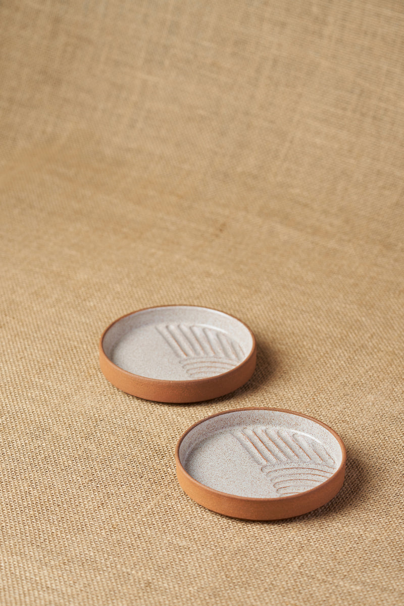 Gata Loop Dessert Plate-Lines (Set of 2)