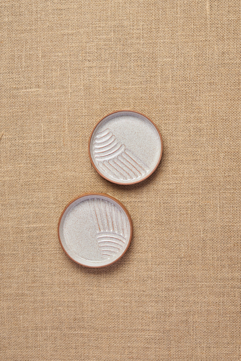Gata Loop Dessert Plate-Lines (Set of 2)