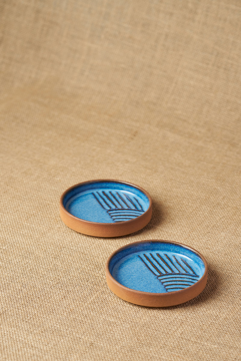 Gata Loop Dessert Plate-Lines (Set of 2)