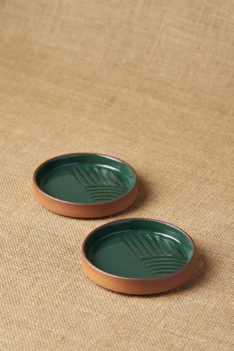 Gata Loop Dessert Plate-Lines (Set of 2)