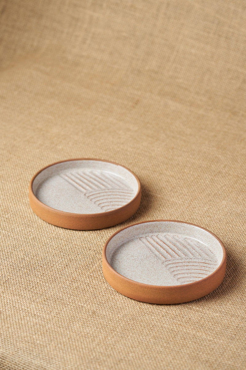 Gata Loop Snack Plate-Lines (Set of 2)