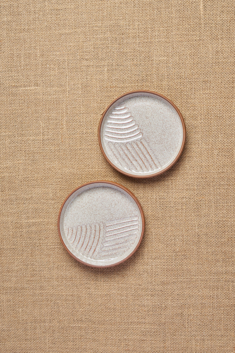Gata Loop Snack Plate-Lines (Set of 2)