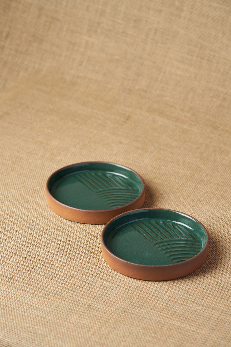 Gata Loop Snack Plate-Lines (Set of 2)
