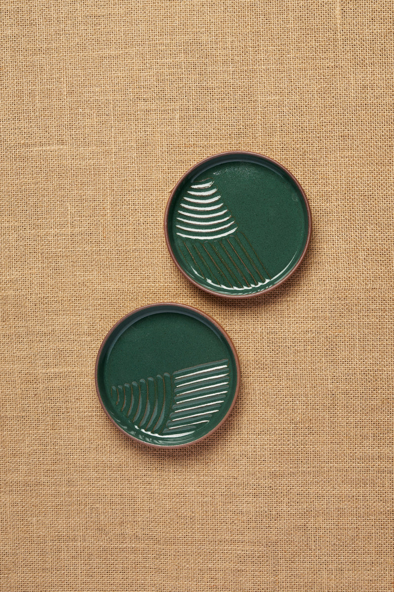 Gata Loop Snack Plate-Lines (Set of 2)
