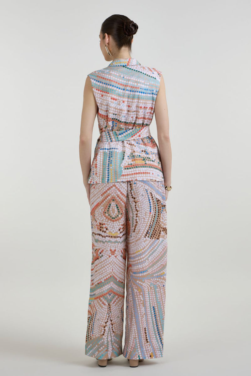 Daphne Blazer Set linen co-ord set by SOBARIKO in multicolor for women Worldwide