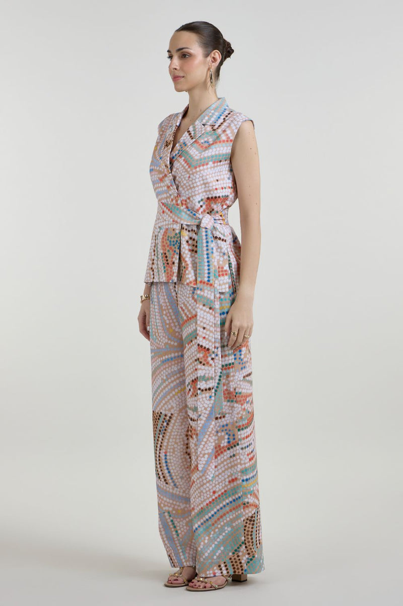 Daphne Blazer Set linen co-ord set by SOBARIKO in multicolor for women Worldwide