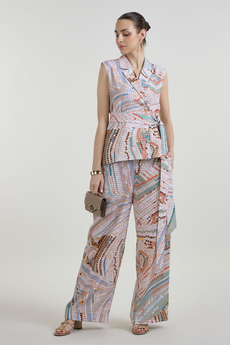 Daphne Blazer Set linen co-ord set by SOBARIKO in multicolor for women Worldwide