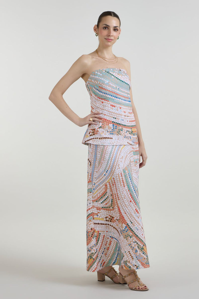 Daphne Strapless 2-1 Dress linen dress by SOBARIKO for women Worldwide