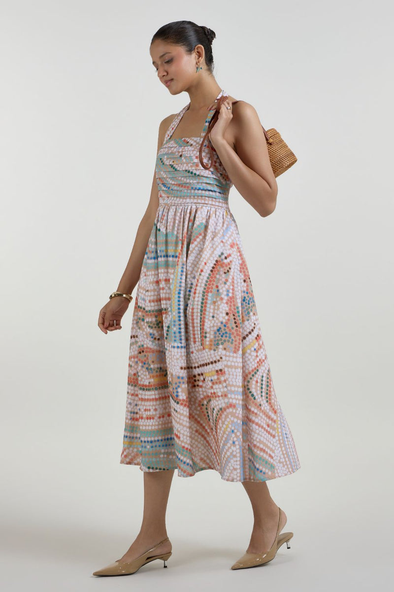 Daphne Halter Dress linen dress by SOBARIKO for women Worldwide