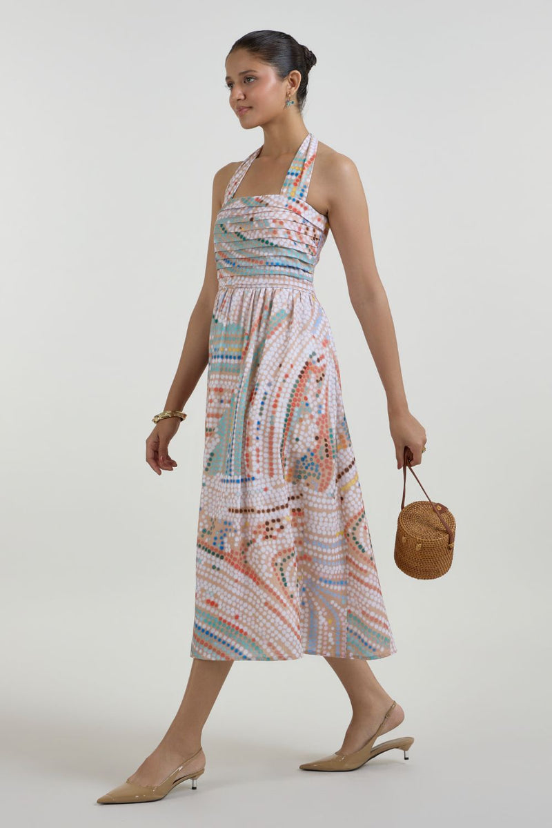 Daphne Halter Dress linen dress by SOBARIKO for women Worldwide