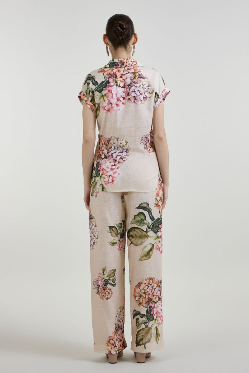 Hazel Twist Co-ord Set linen co-ord set by SOBARIKO in light yellow for women Worldwide