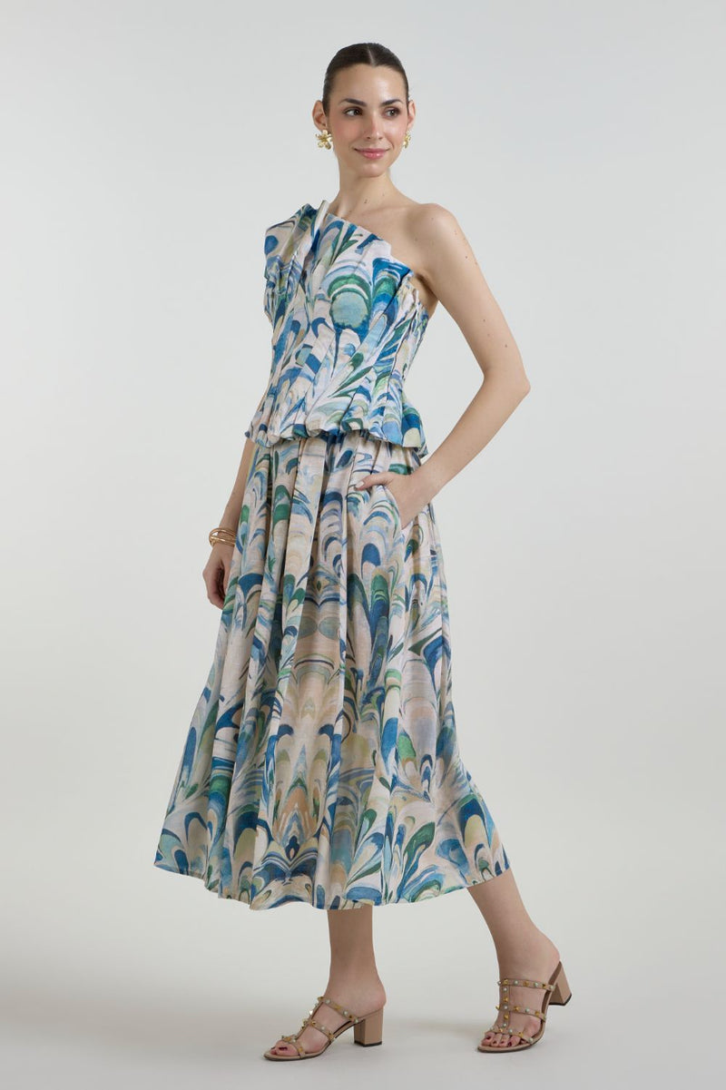 Penelope Fanfare Set linen co-ord set by SOBARIKO in beige for women Worldwide