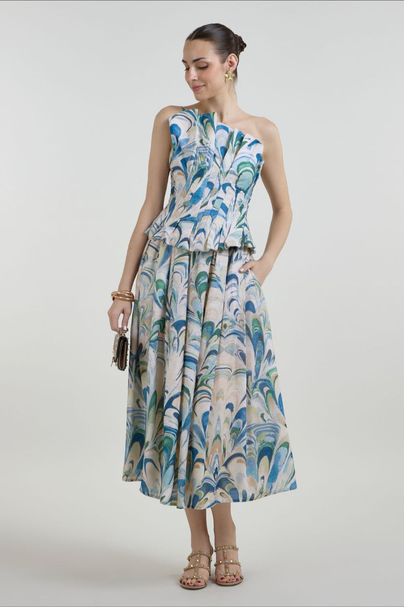 Penelope Fanfare Set linen co-ord set by SOBARIKO in beige for women Worldwide