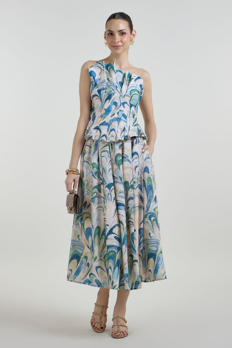 Penelope Fanfare Set linen co-ord set by SOBARIKO in beige for women Worldwide