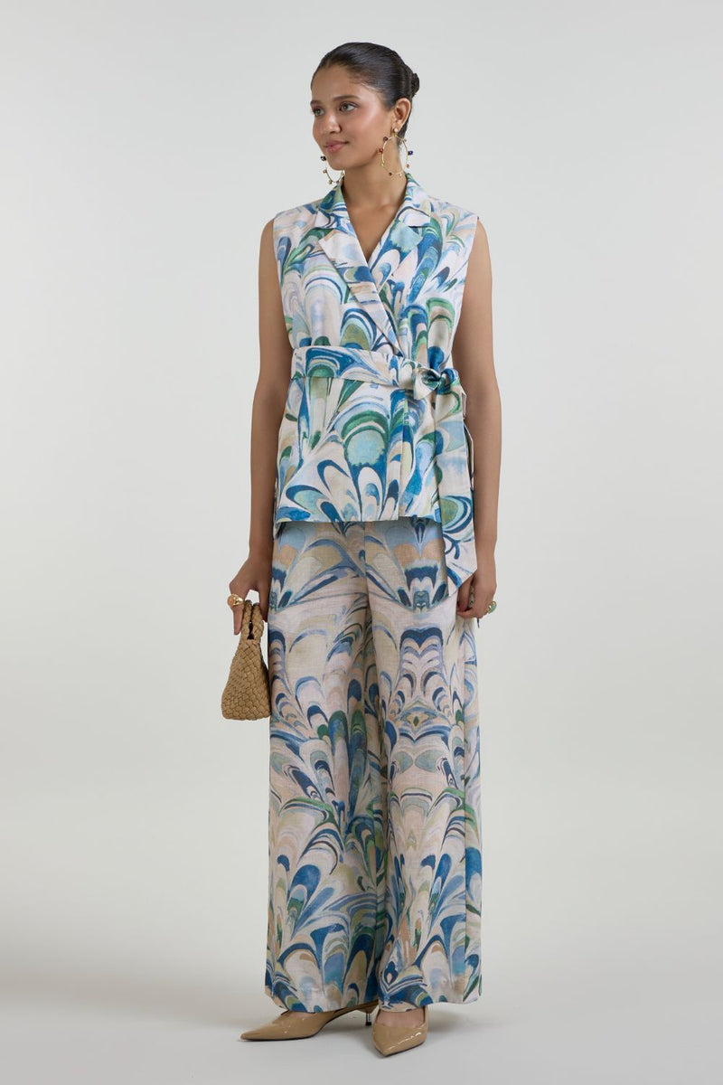 Penelope Blazer Set linen co-ord set by SOBARIKO in beige for women Worldwide