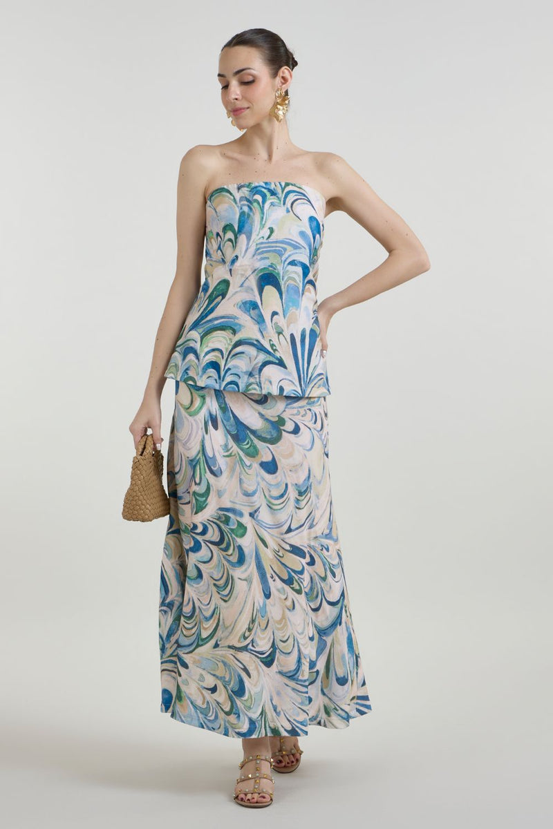 Penelope Strapless 2-1 Dress linen dress by SOBARIKO for women Worldwide