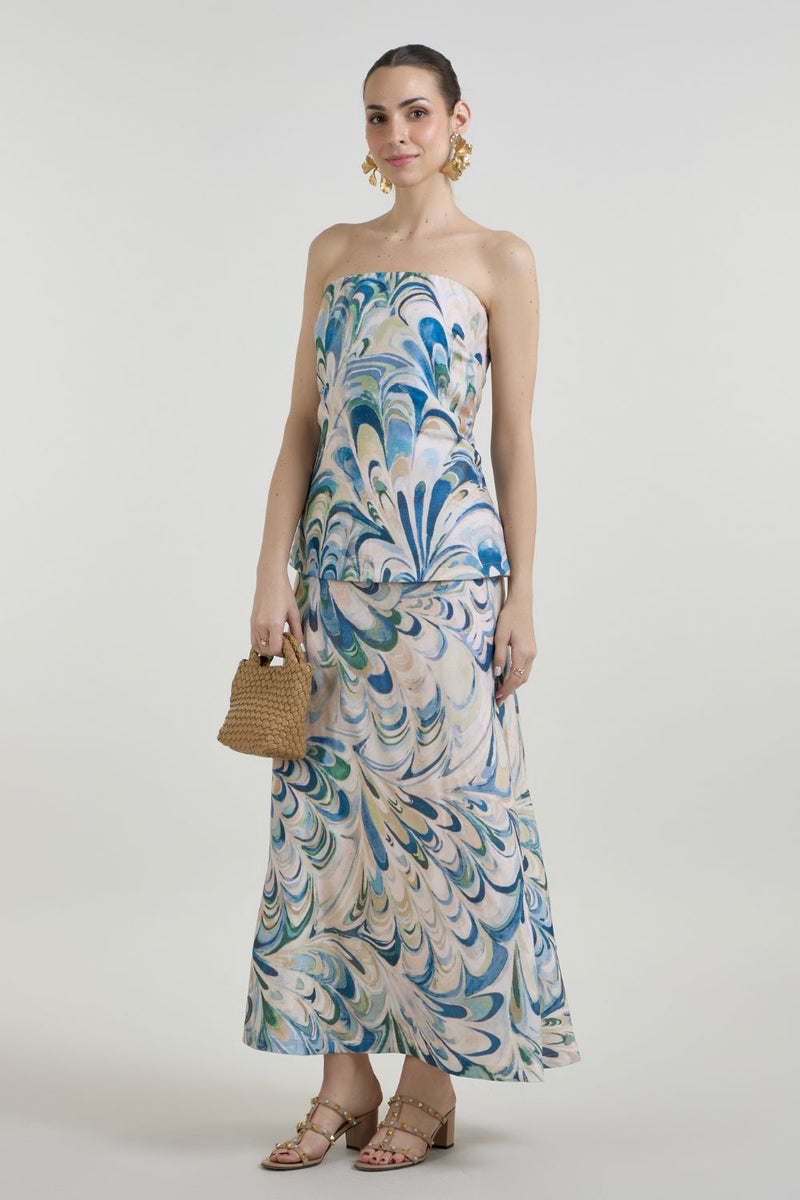 Penelope Strapless 2-1 Dress linen dress by SOBARIKO for women Worldwide