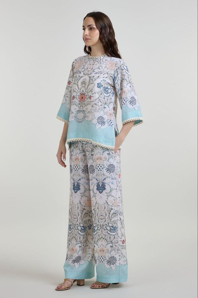 Tyla Tunic Pants Set linen co-ord set by SOBARIKO in white for women Worldwide
