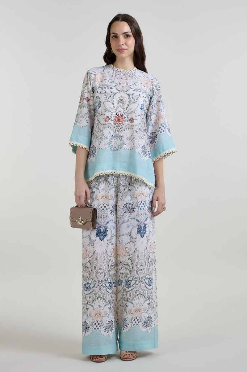 Tyla Tunic Pants Set linen co-ord set by SOBARIKO in white for women Worldwide