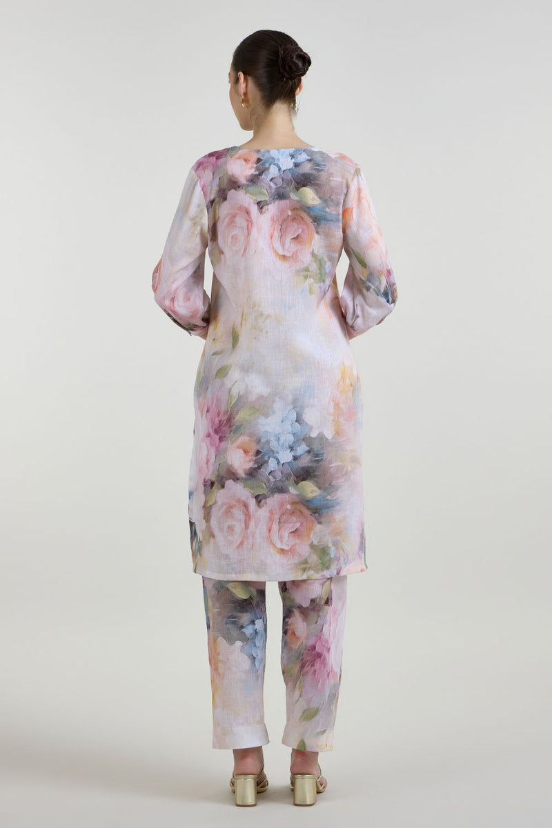 Olivia Kurta Set linen co-ord set by SOBARIKO for women Worldwide