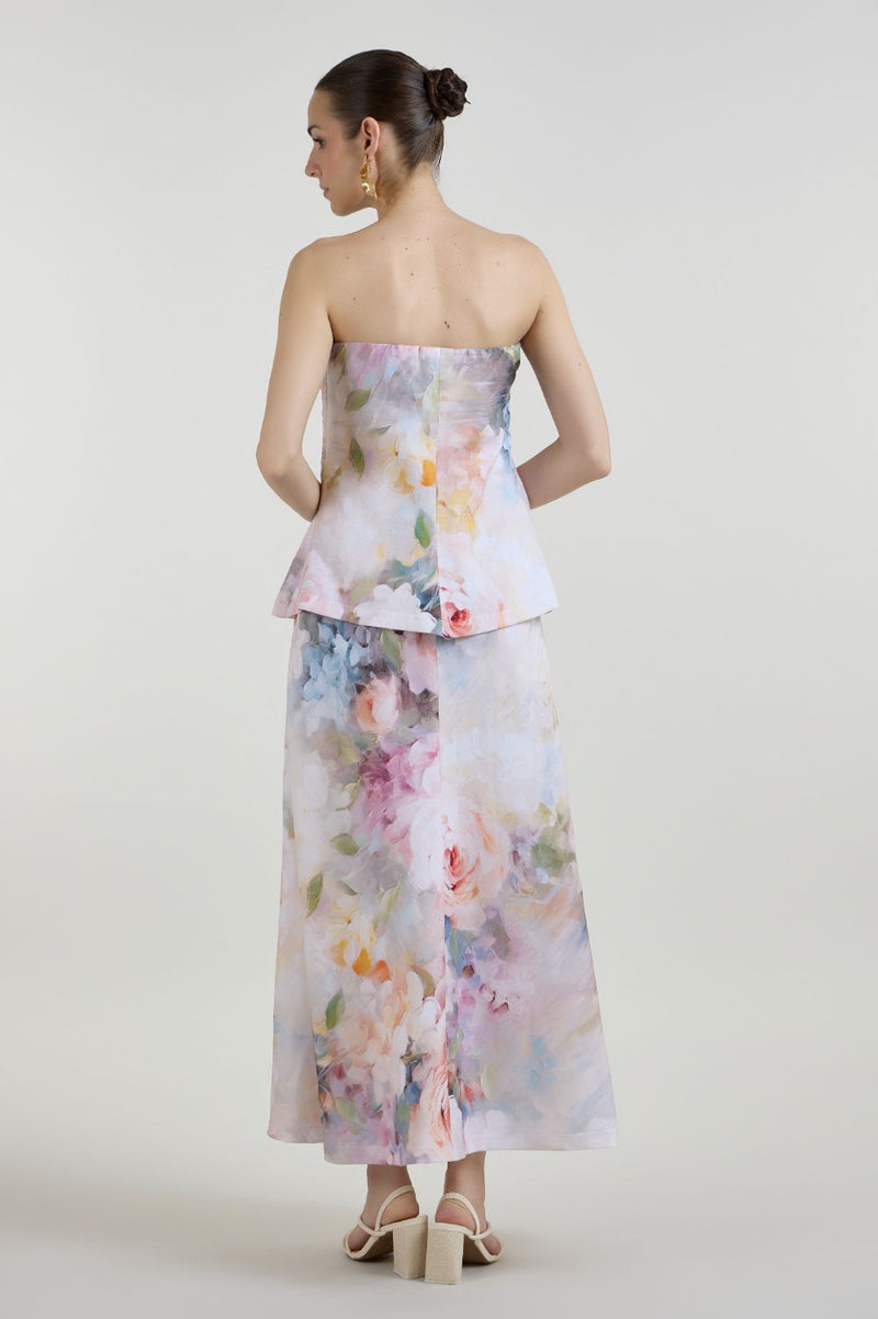 Olivia Strapless 2-1 Dress linen dress by SOBARIKO for women Worldwide