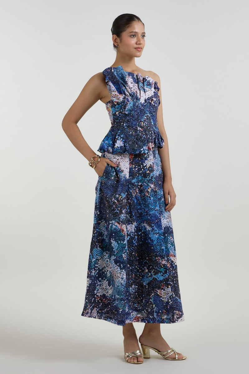 Mosaic Fanfare Set linen co-ord set by SOBARIKO in multicolor for women Worldwide