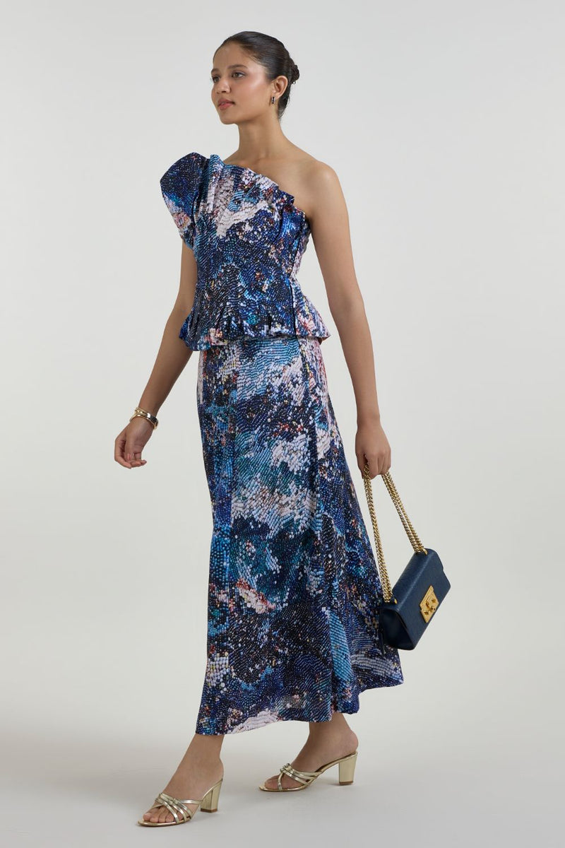 Mosaic Fanfare Set linen co-ord set by SOBARIKO in multicolor for women Worldwide