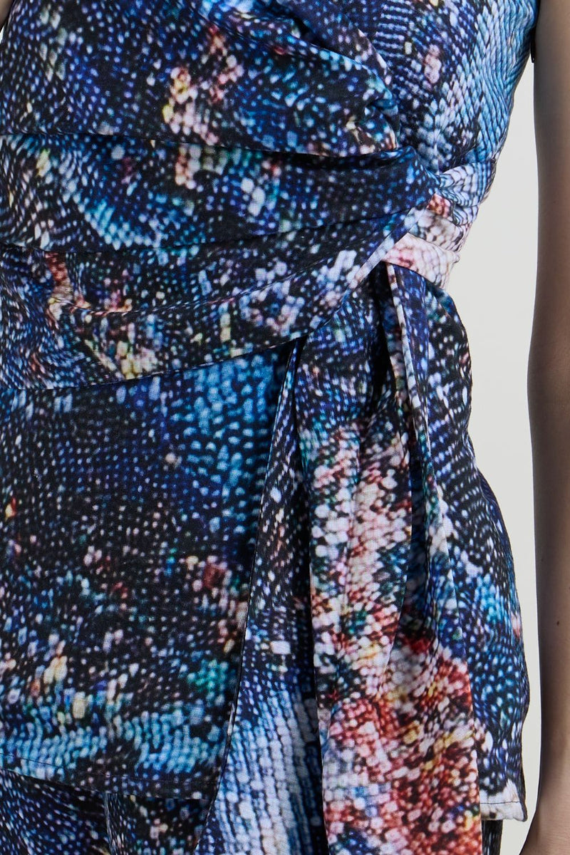Mosaic Strapless Set linen co-ord set by SOBARIKO in multicolor for women Worldwide